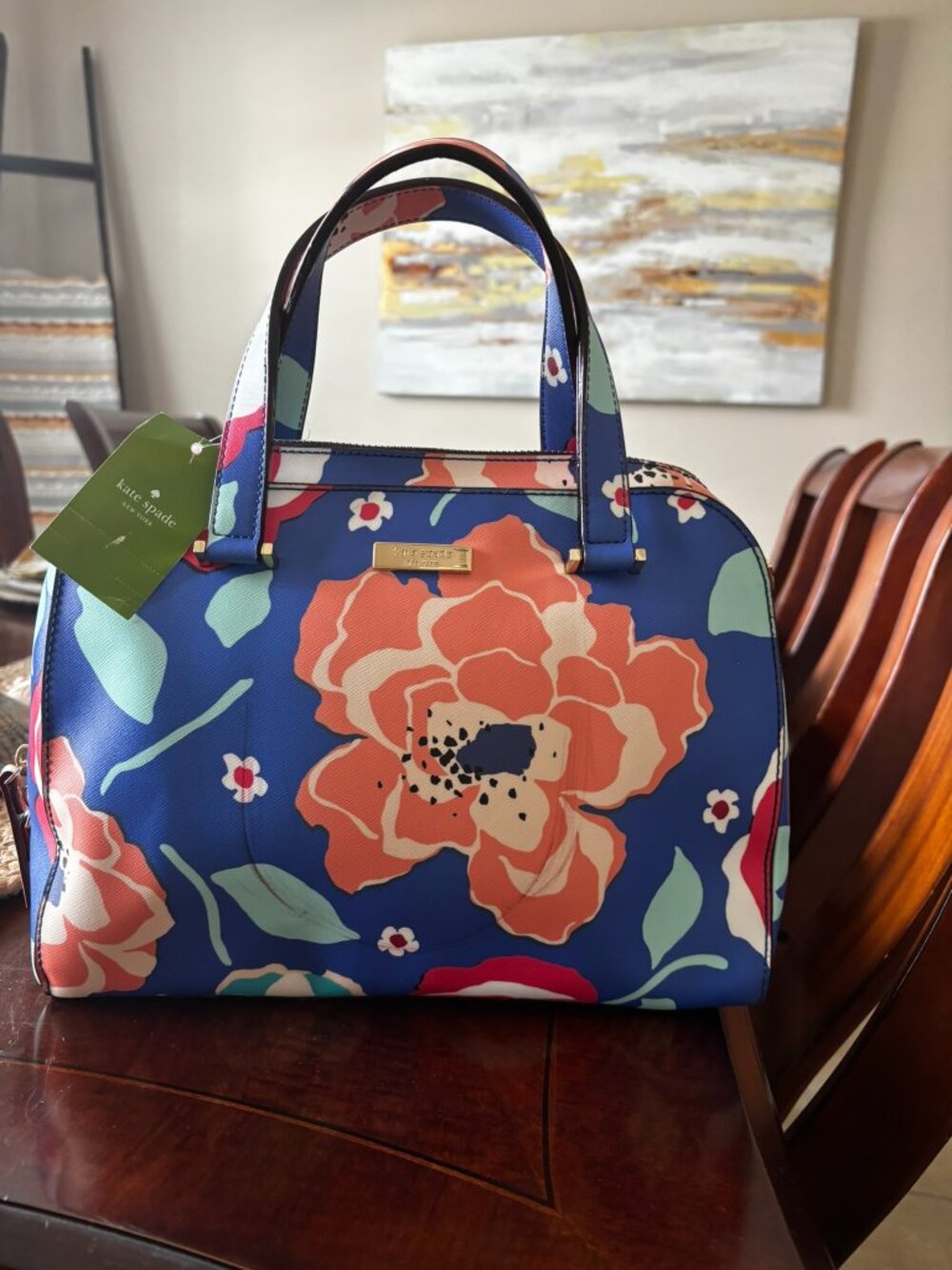 Kate Spade Newbury Lane Small Felix Satchel Cherry Floral NWT